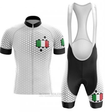 2020 Fahrradbekleidung Italien Wei Trikot Kurzarm und Tragerhose (4)